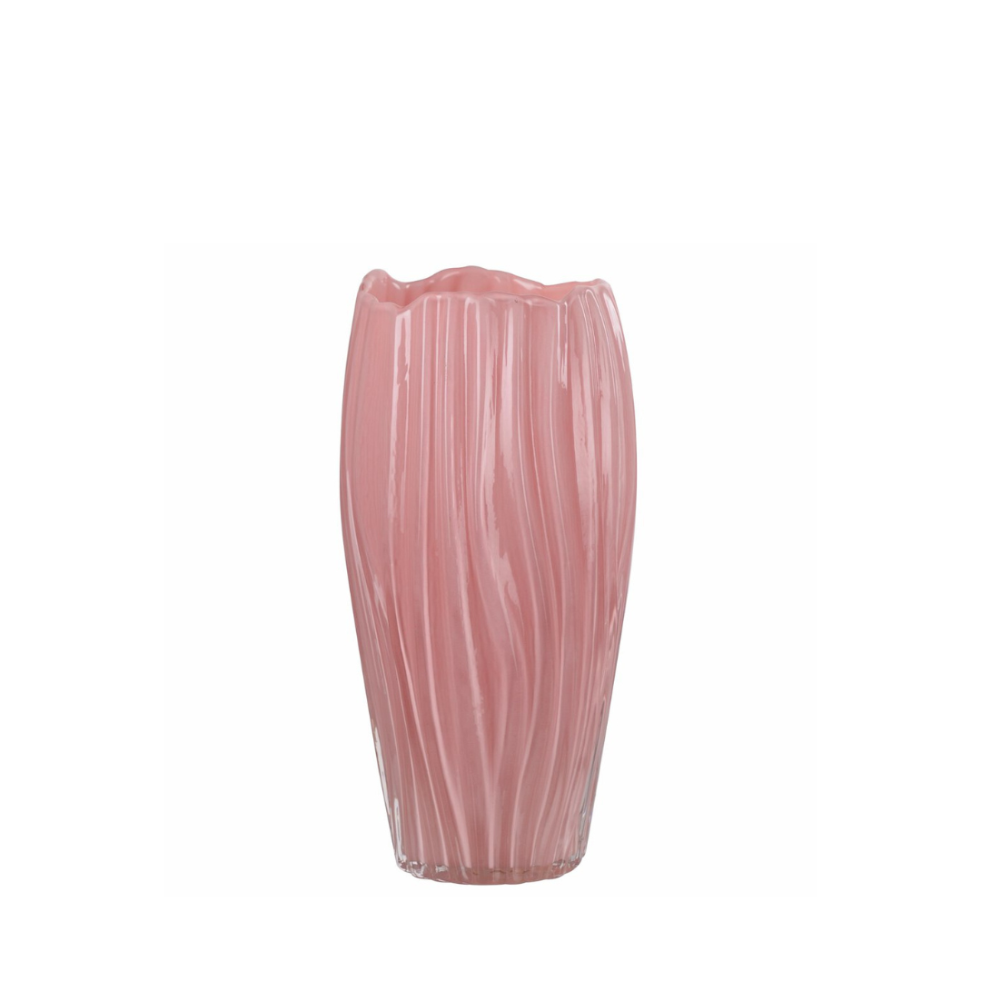 Angelica Rosa Glas VaseD14x30 cm – Moving Flowers – Angelica Rosa Glas VaseD14x30 cm - Moving Flowers -