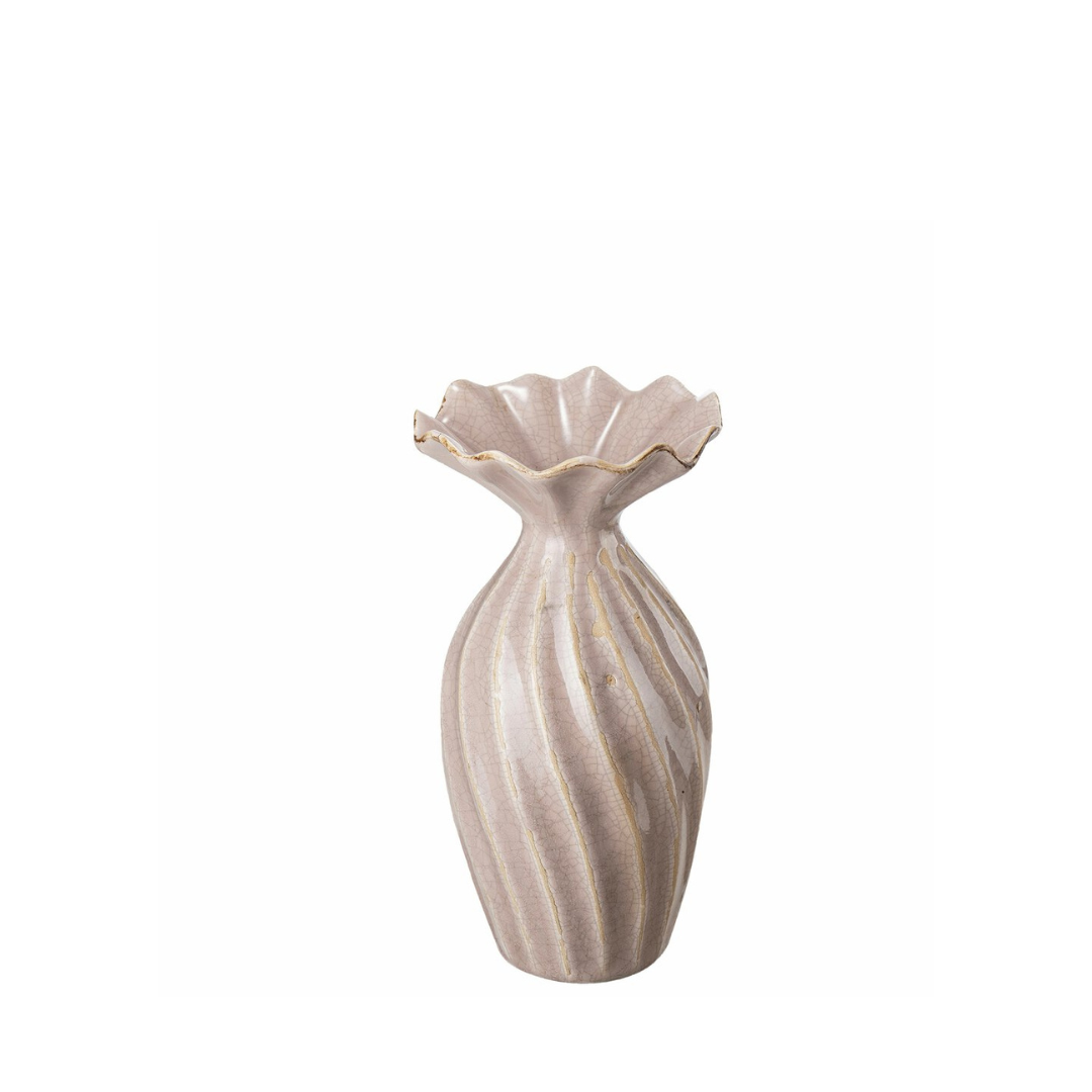 Casandra Pastel Rosa Keramik Vase D13,5 H26 cm – Moving Flowers – Casandra Pastel Rosa Keramik Vase D13,5 H26 cm - Moving Flowers -