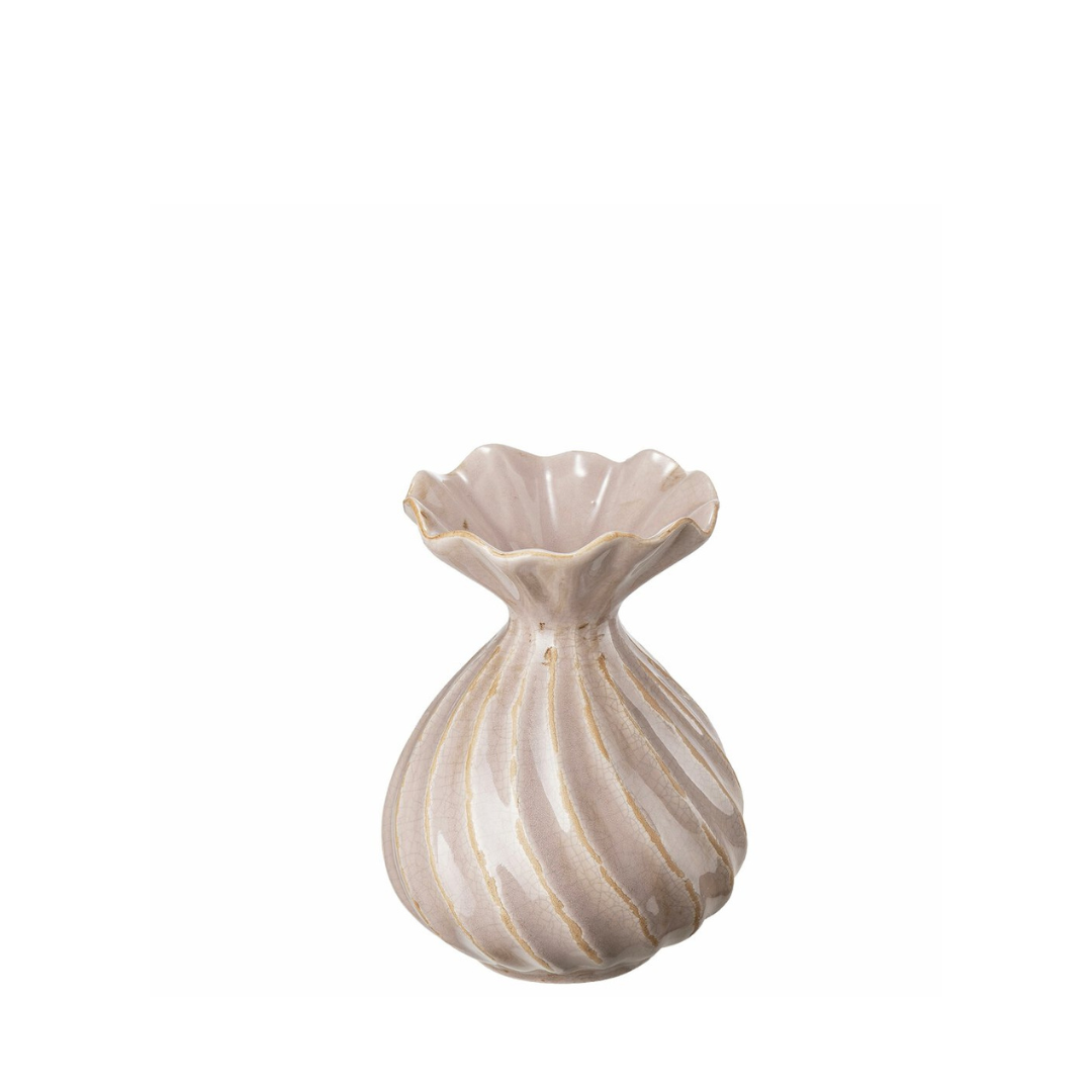 Casandra Pastel Rosa Keramik Vase D15 H20,5 cm – Moving Flowers – Casandra Pastel Rosa Keramik Vase D15 H20,5 cm - Moving Flowers -